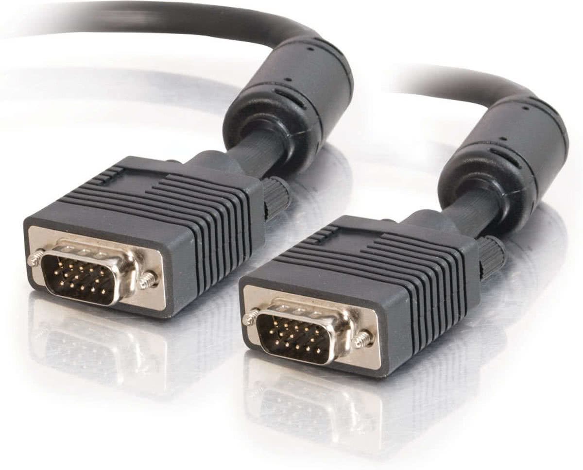 CablesToGo - VGA (D-Sub) naar VGA (D-Sub) - 15 m - Zwart