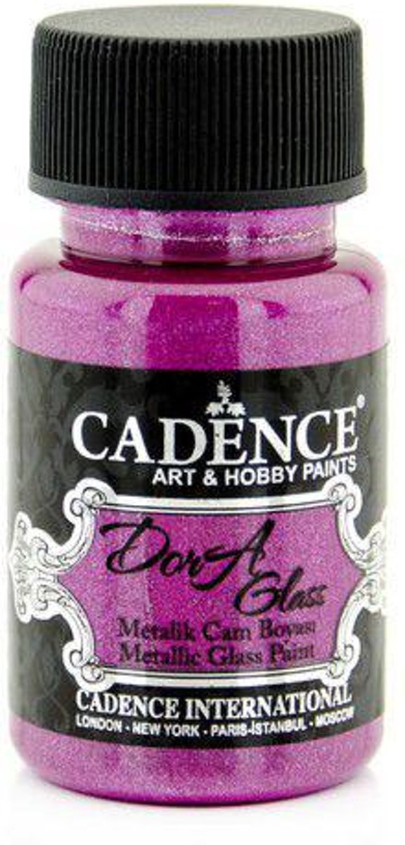 Cadence Dora Glas & Porselein verf Metallic helder Fuchia 01 013 3155 0050  50 ml