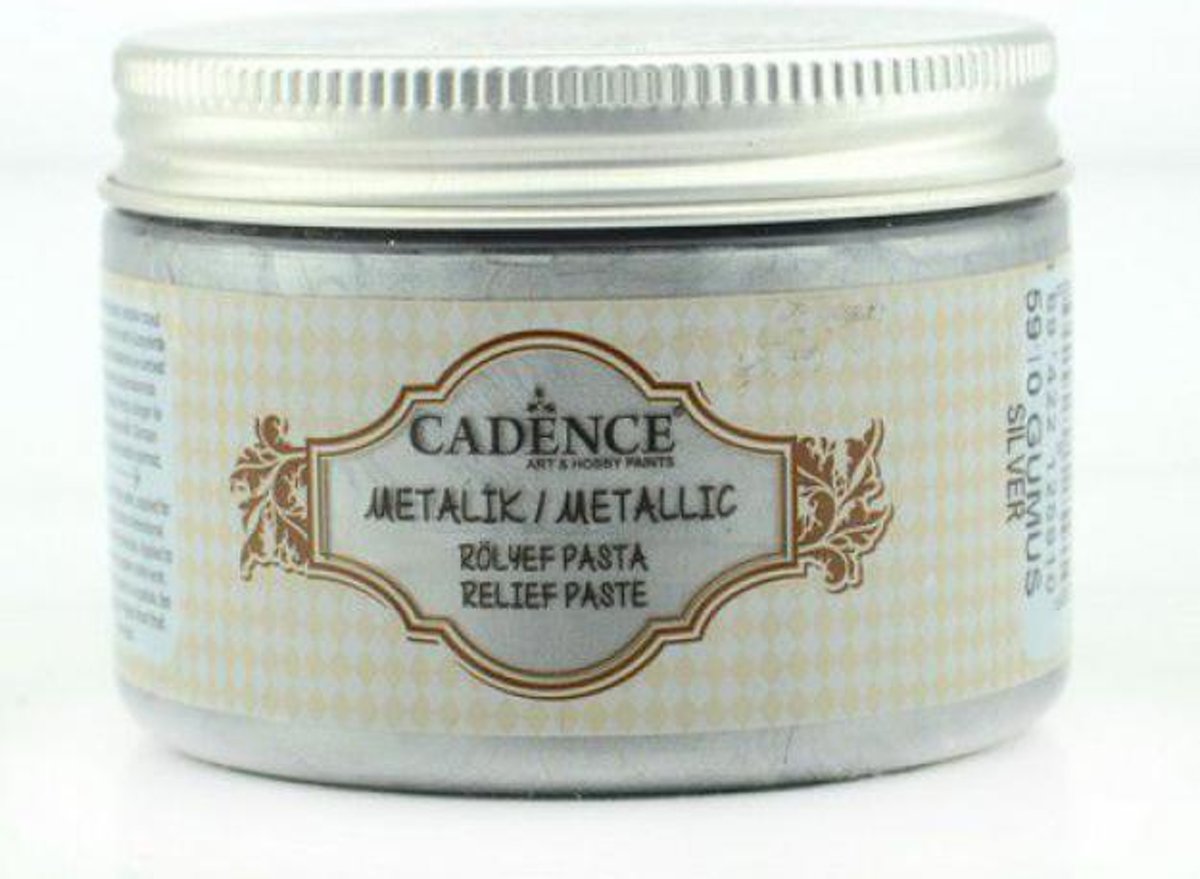 Cadence Metallic Relief Pasta Zilver 01 085 5910 0150  150 ml