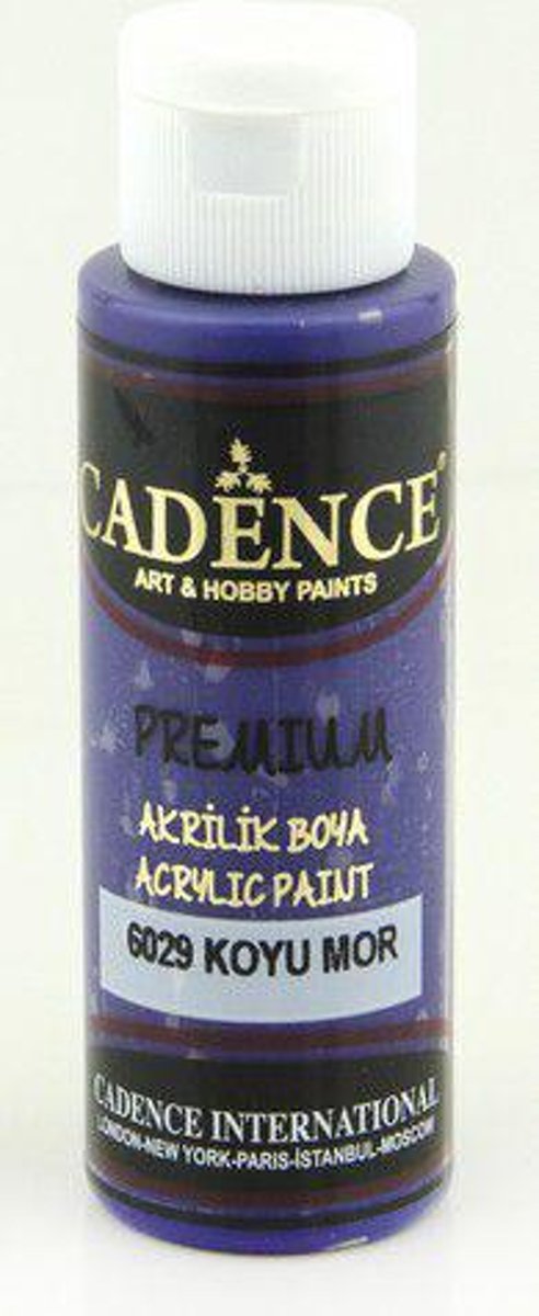 Cadence Premium acrylverf (semi mat) Donkerpaars 01 003 6029 0070  70 ml