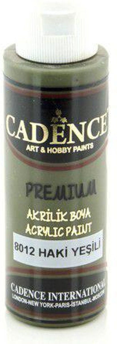 Cadence Premium acrylverf (semi mat) Khaki groen 01 003 8012 0070  70 ml