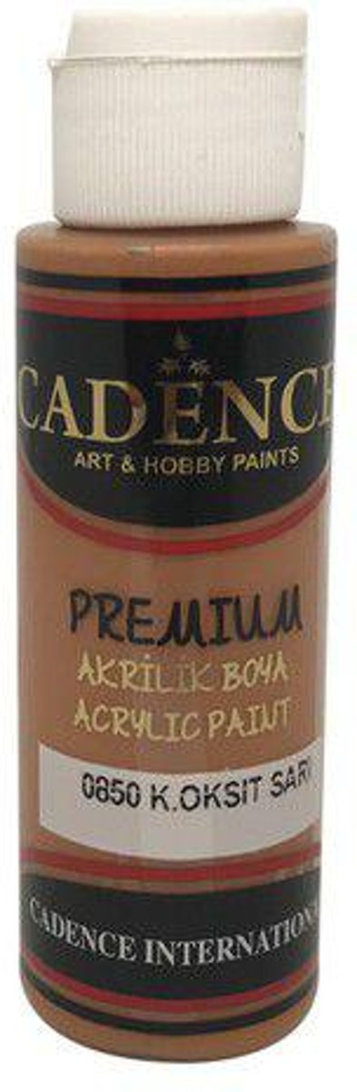 Cadence Premium acrylverf (semi mat) Oxide donkergeel 01 003 0850 0070  70 ml