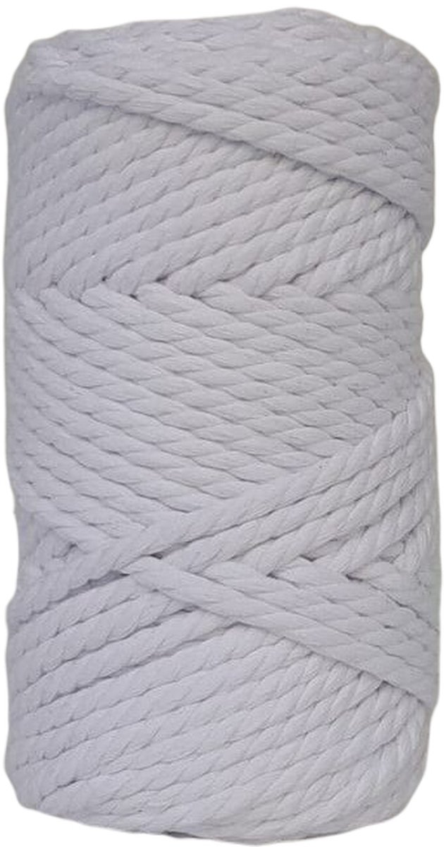 CAFUNÉ PREMIUMTriple Twisted Macramé Rope-5 mm.-Wit