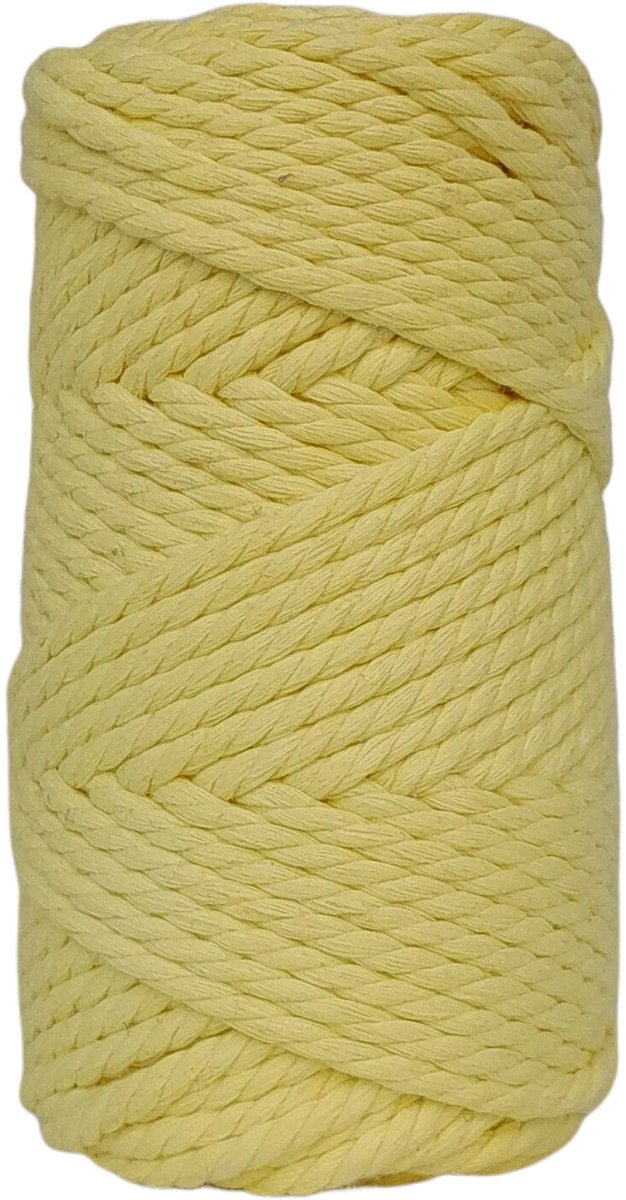 CAFUNÉ PREMIUMTriple Twisted Macramé Rope-5 mm.-Yellow