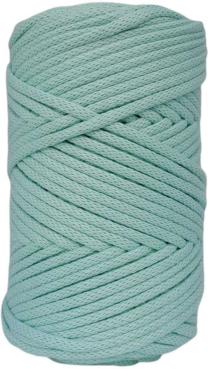   Premium gevlochten Macramé   -250gr - 3 mm - Mint - 75 mt - niet uitkambaar