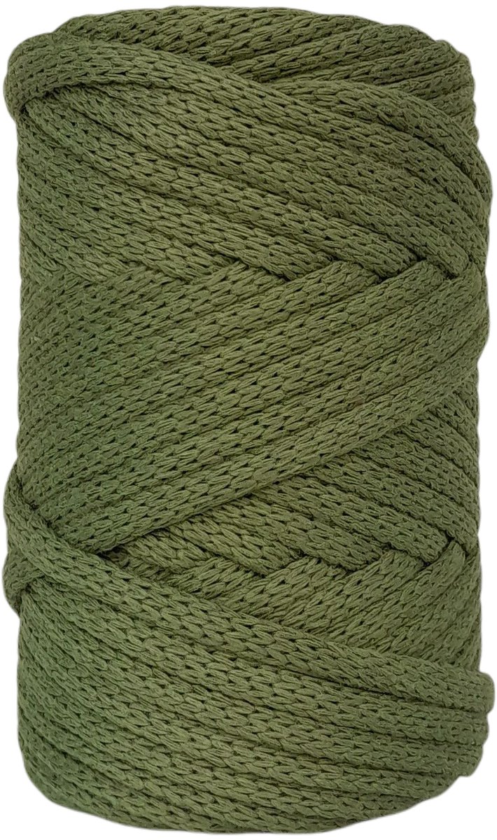   Premium gevlochten Macramé   -250gr - 5 mm - Avacado - 40 mt - niet uitkambaar