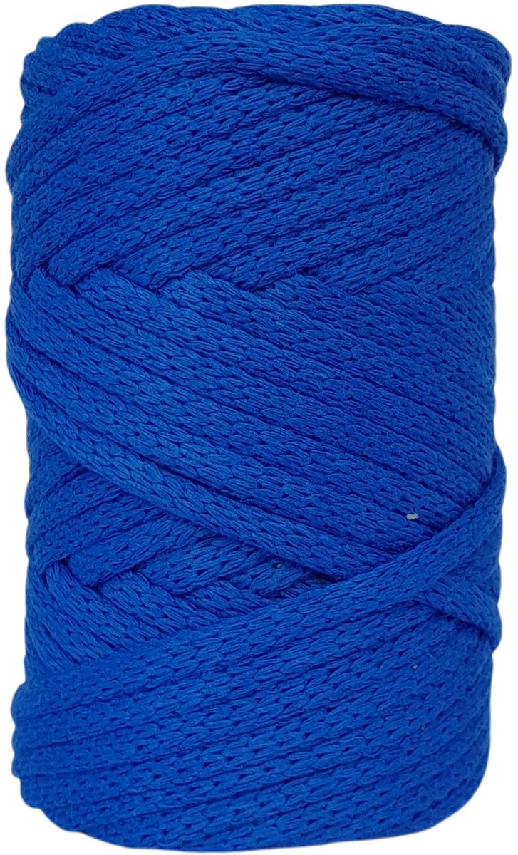   Premium gevlochten Macramé   -250gr - 5 mm - Indigo - 40 mt - niet uitkambaar