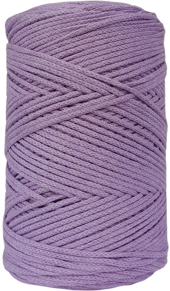   Premium macramé   2mm Lila gevlochten  