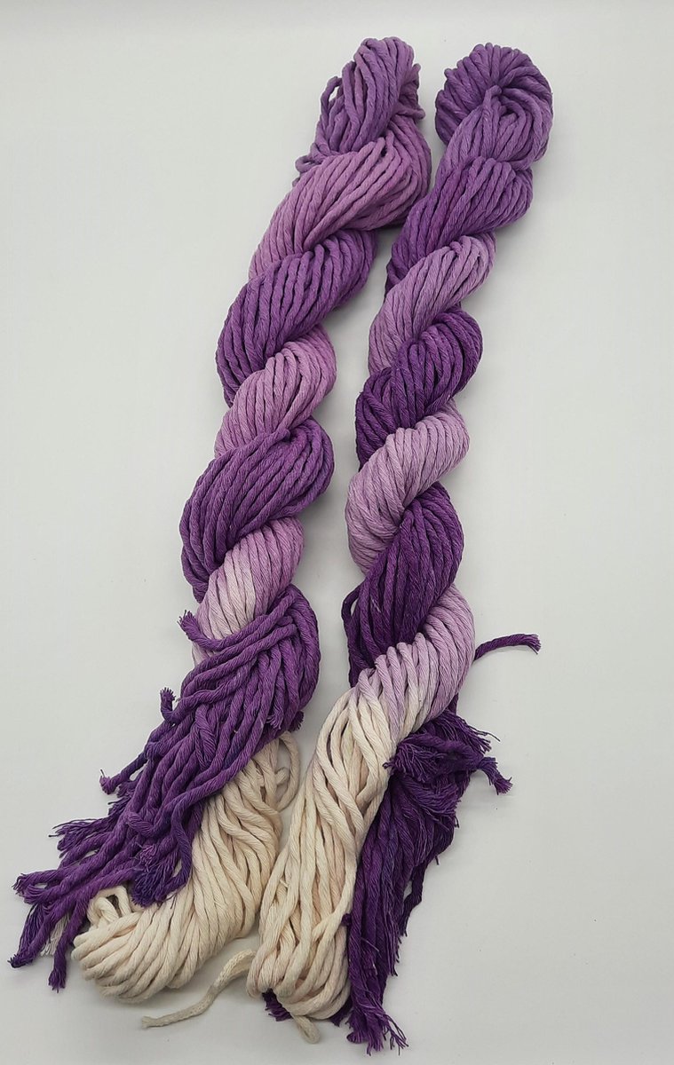 Macramé garen 3mm-Purper-20x2,80-Makkelijk uitkambaar- Gradient