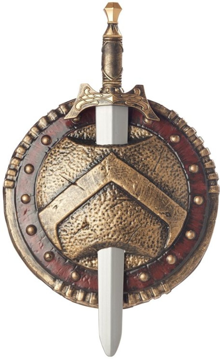 Spartaan / viking schild en zwaard - Verkleedattribuut