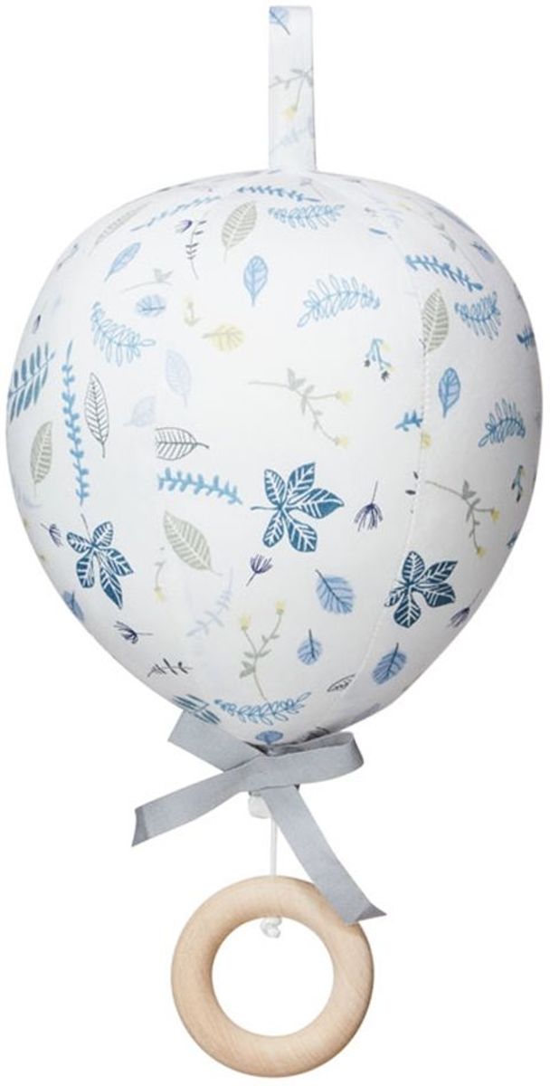 Camcam muziekdoosje luchtballon Pressed Leaves Blue