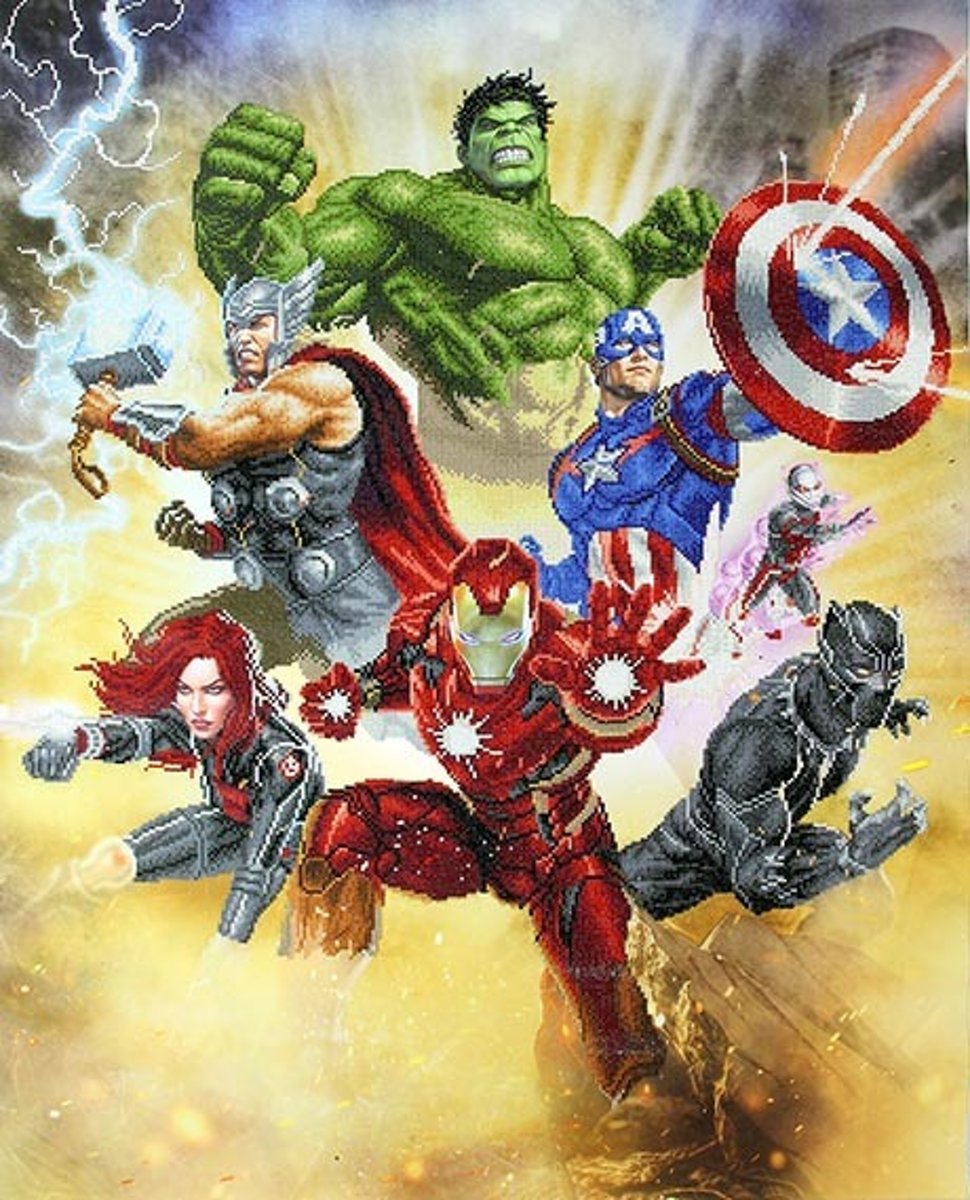 CD130500610 Camelot Dotz - 85cmx105cm Avengers Assemble Diamond Painting Kit (produced by Diamond Dotz®)