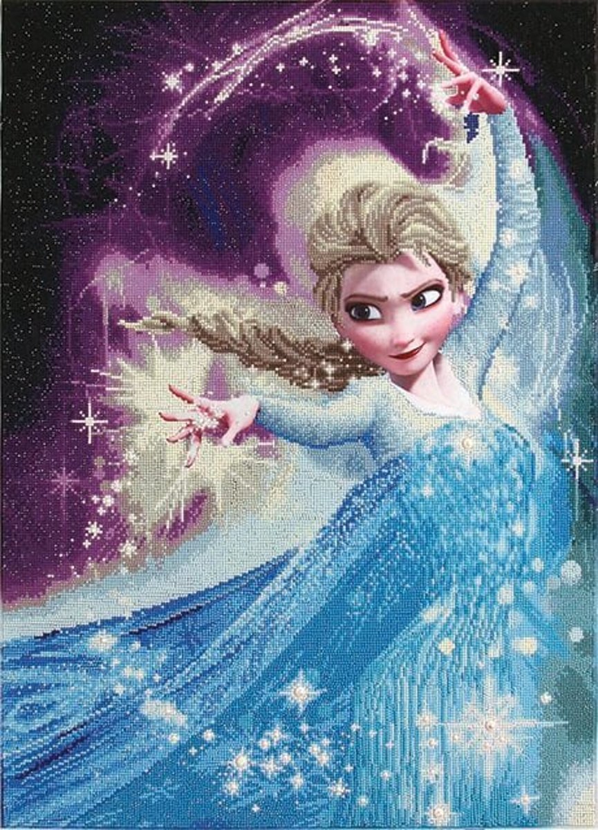 CD851900113   - 58cmx80cm Elsa Magic Diamond Painting Kit (produced by Diamond Dotz®)