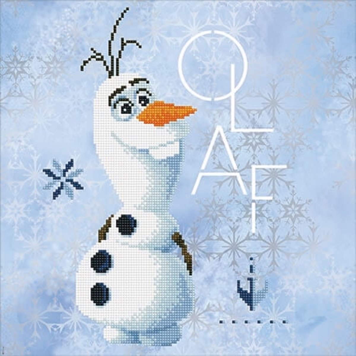 CD851901309   - 40cmx40cm Olaf Diamond Painting Kit (produced by Diamond Dotz®)