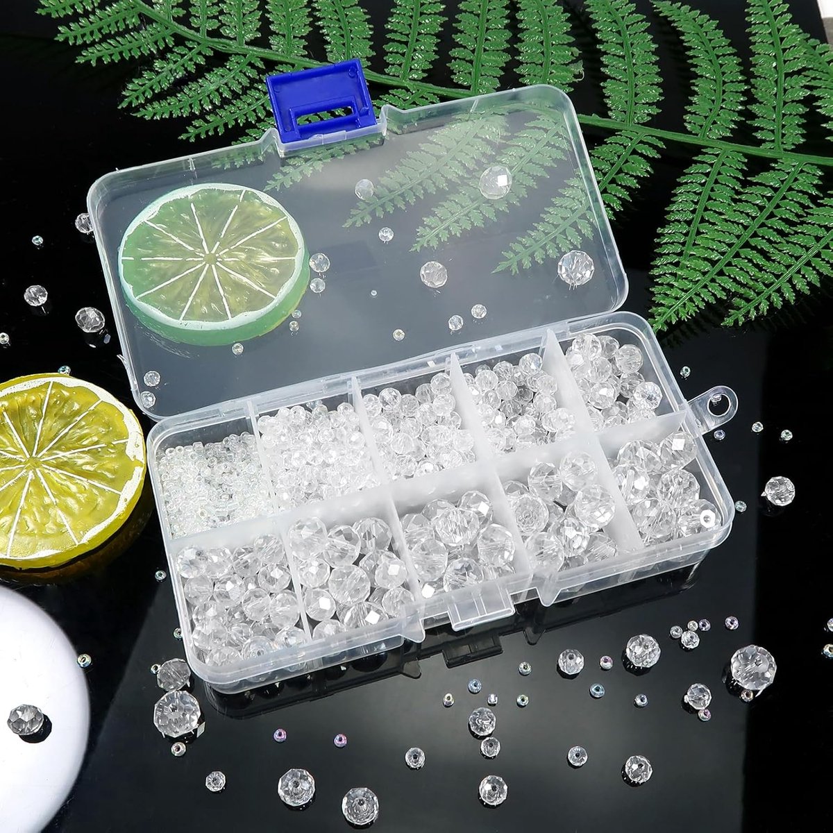   1000 stuks Ronde Kristallen Kralen van Glas 2 mm 4 mm 6 mm 8 mm 10 mm Transparant kristallen kralen voor Sieraden Maken doe-het-zelf Armbanden Halskettingen Handwerk