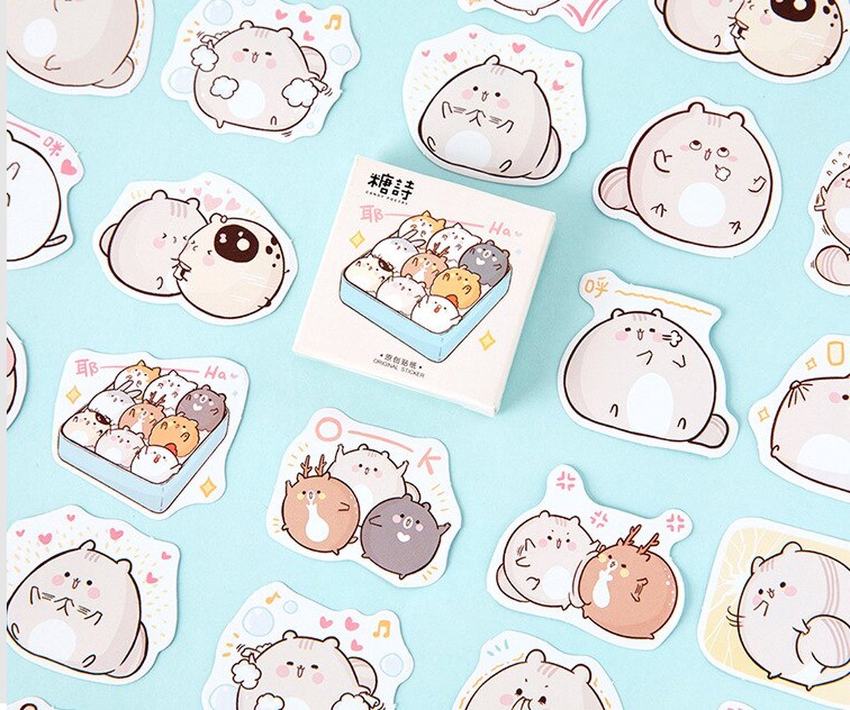 Bullet Journal Stickers - Planner Agenda Stickers - 45 stuks - Kawaii Cats Japanese - Katjes - Kat - Scrapbook stickers - Bujo stickers - Stickers volwassenen en kinderen