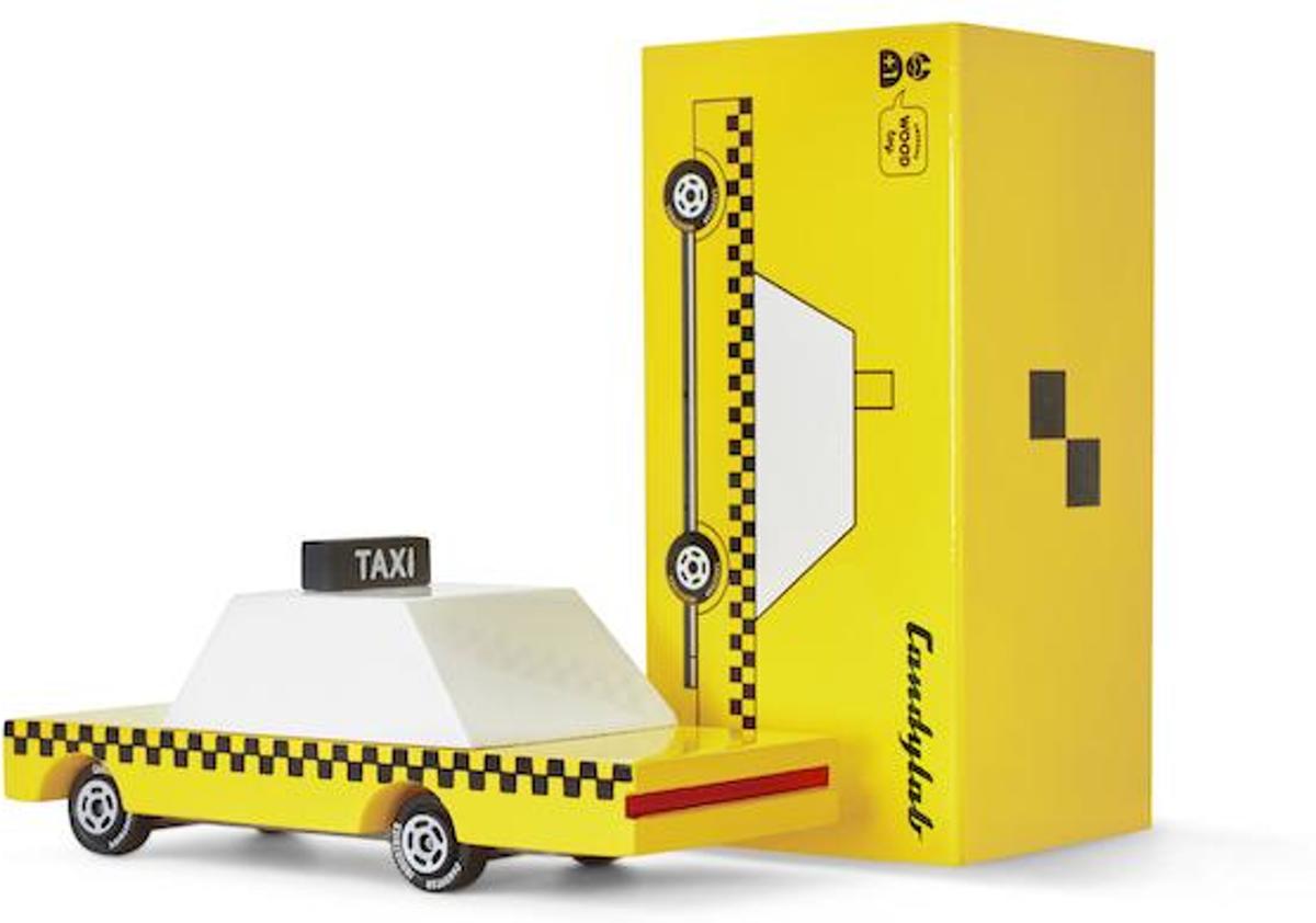 Candycars - Houten Design Speelgoedauto - Taxi