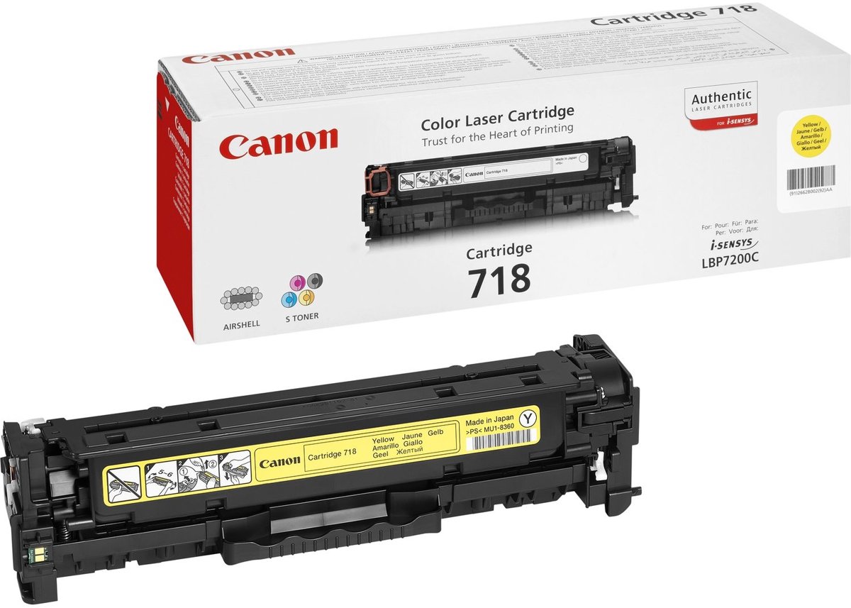 Canon 718 - Tonercartridge / Geel