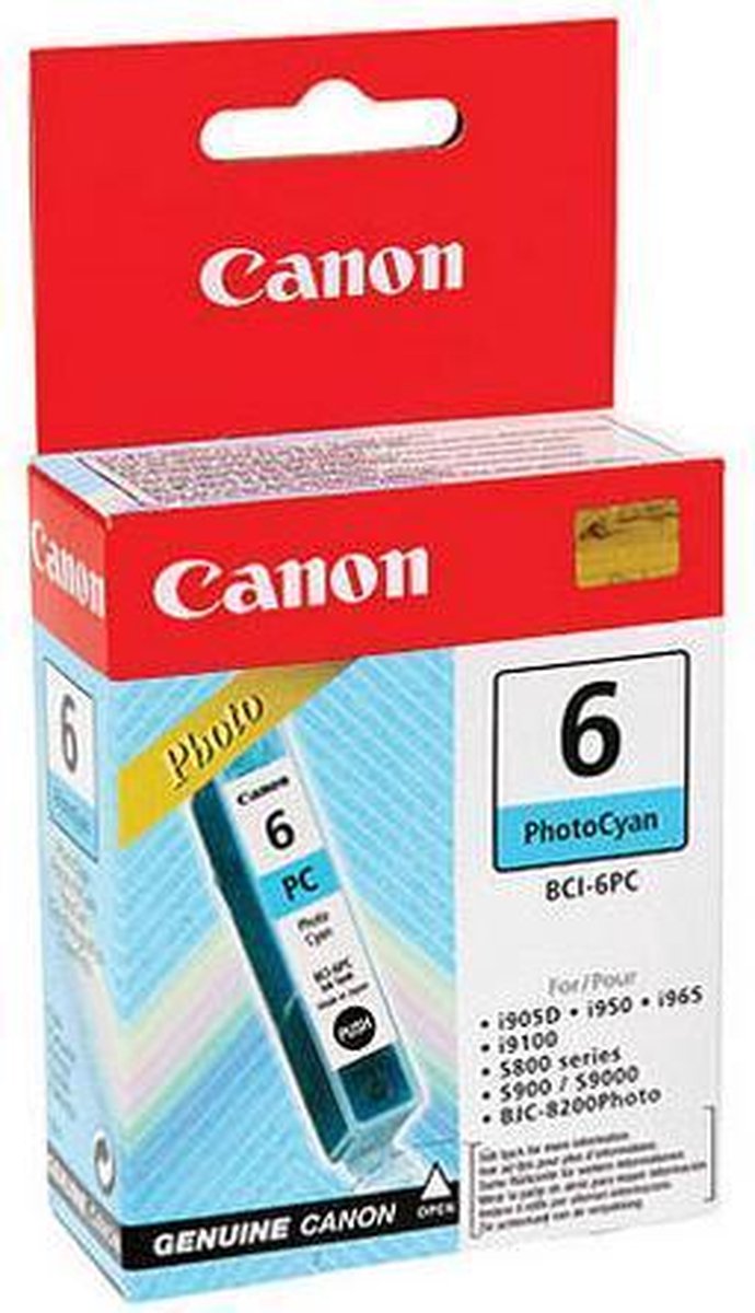 Canon BCI-6PC Photo Cyan Ink Cartridge Origineel Cyaan