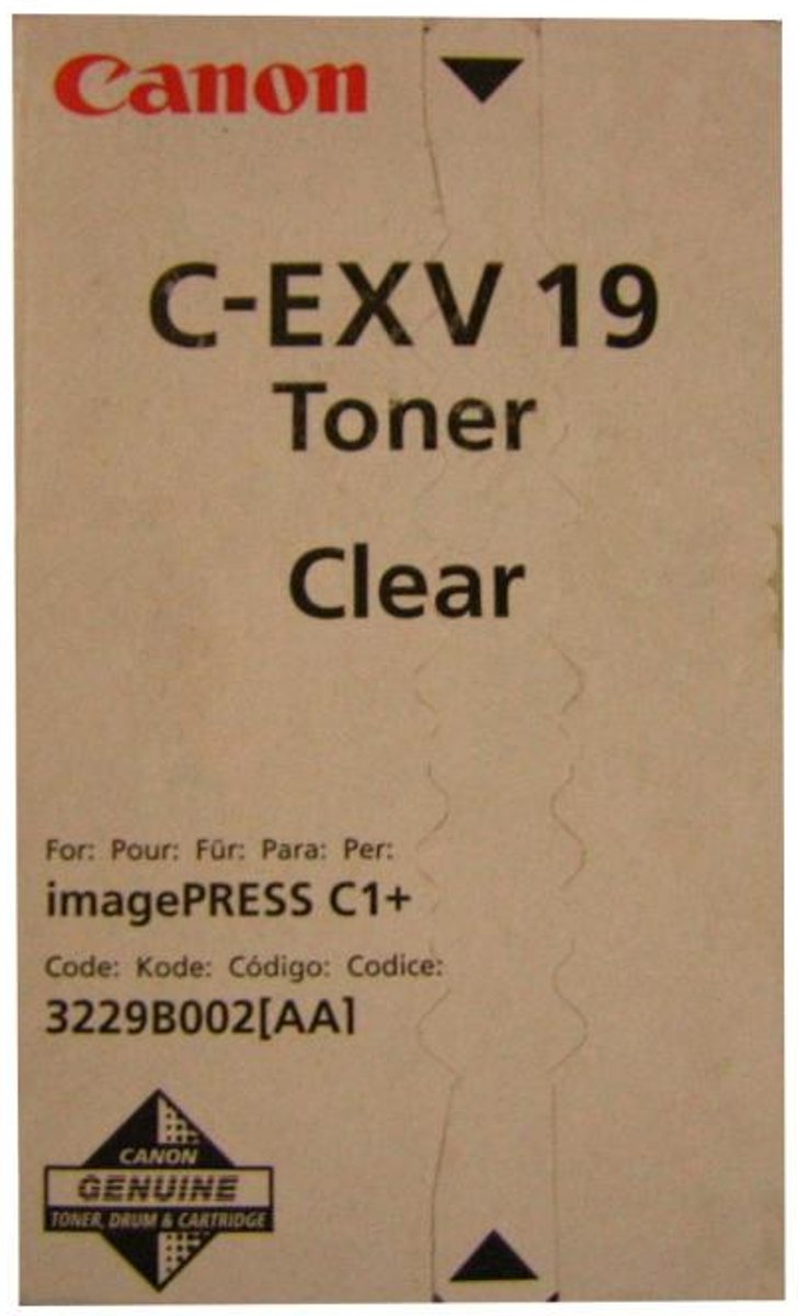 Canon C-EXV19 toner clear