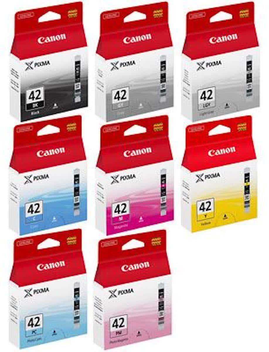 Canon CLI-42 - Inktcartridge / Zwart / Cyaan / Magenta / Foto Magenta / Foto Cyaan / Grijs / Licht Grijs