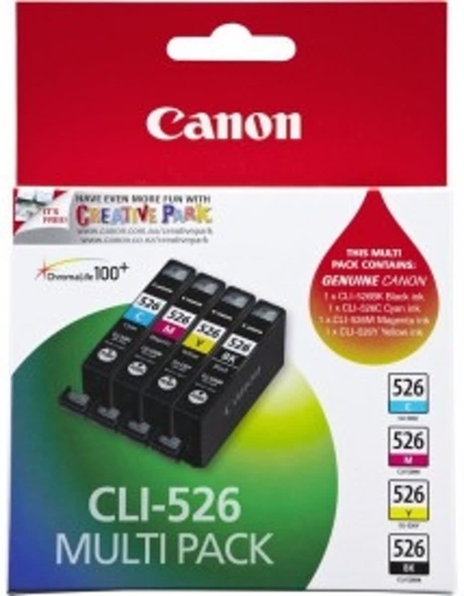 Canon CLI-526 C/M/Y/BK Zwart, Cyaan, Geel, Magenta inktcartridge