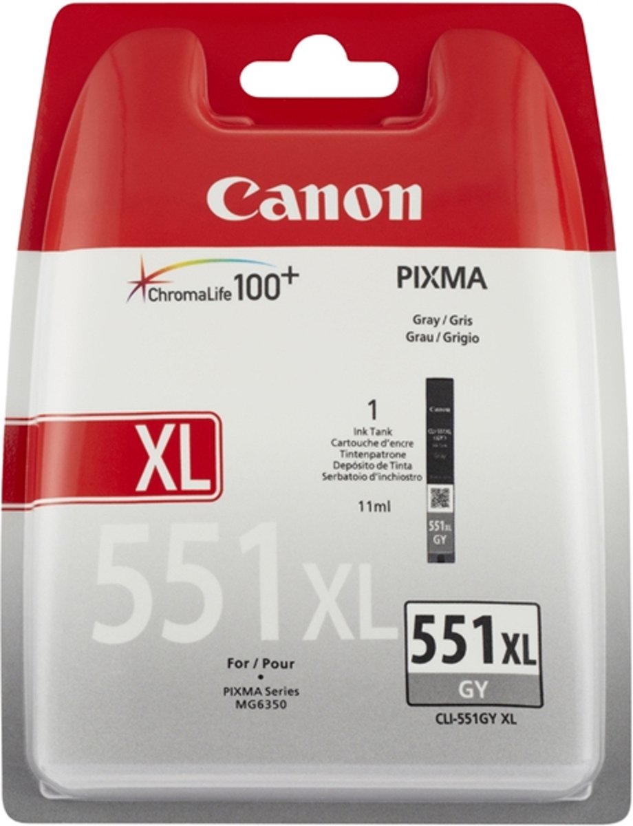 Canon CLI-551XL - Inktcartridge / Grijs / Hoge Capaciteit