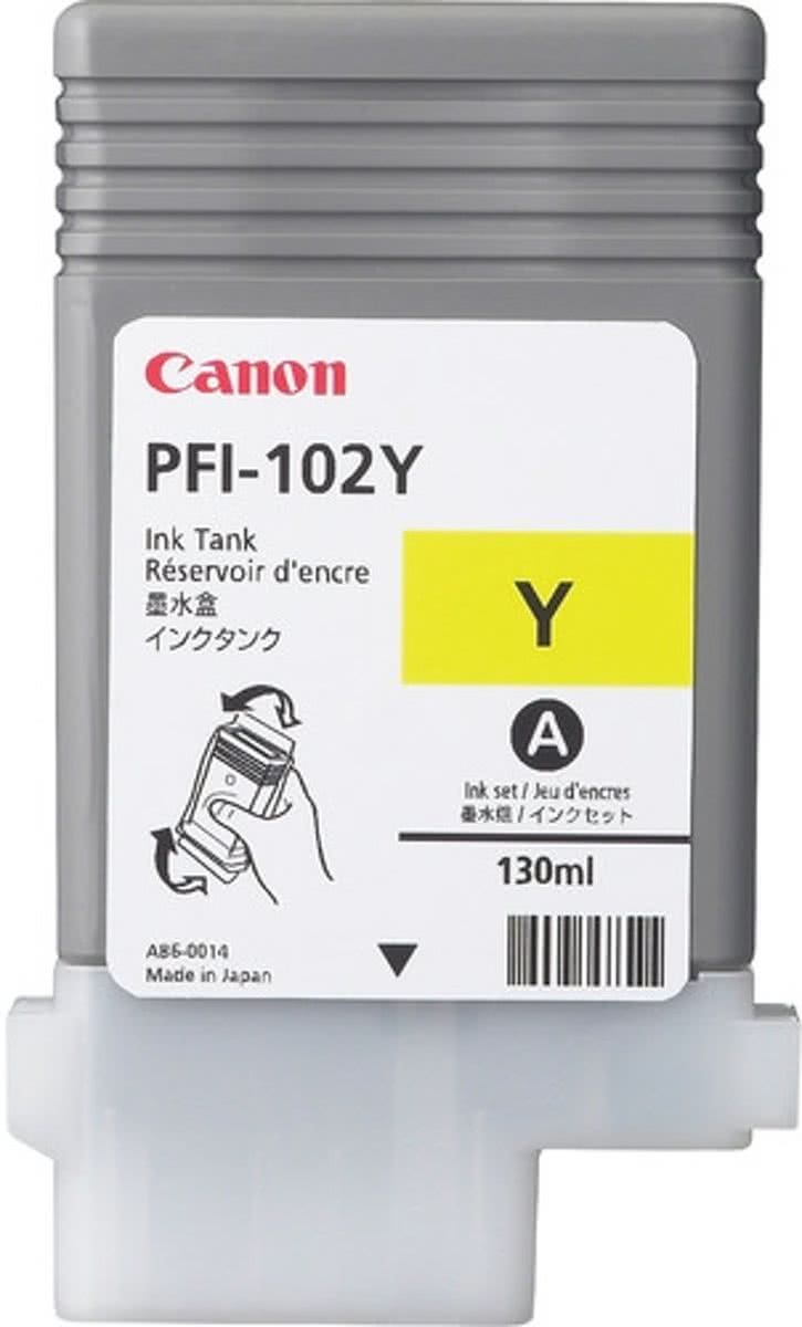 Canon PFI-102Y - Inktcartridge Geel