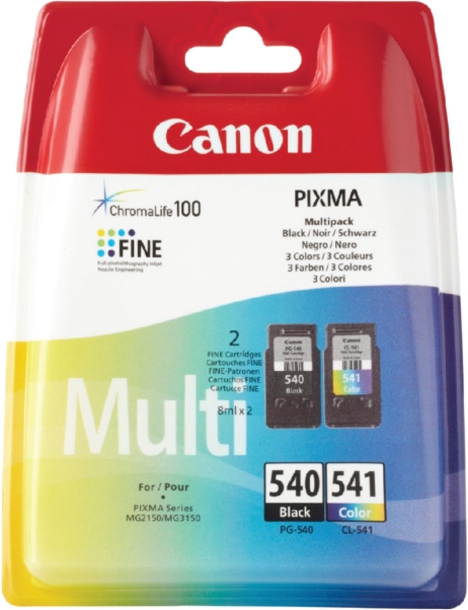 Canon PG-540 Zwart + CL-541 Kleur - Inktcartridges