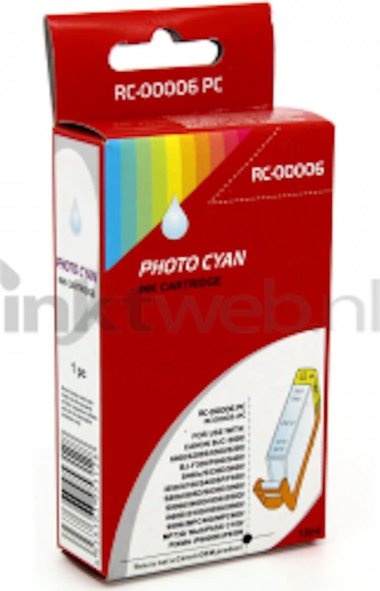 Merkloos - Inktcartridge / Alternatief voor de Canon BCI-6PC / Foto Cyaan