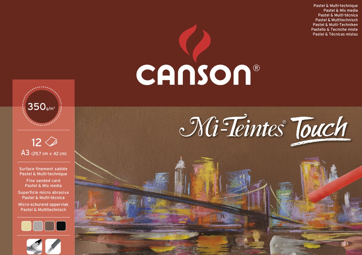 CANSON Tekenpapierblok Mi-Teintes Touch, 297 x 420 mm