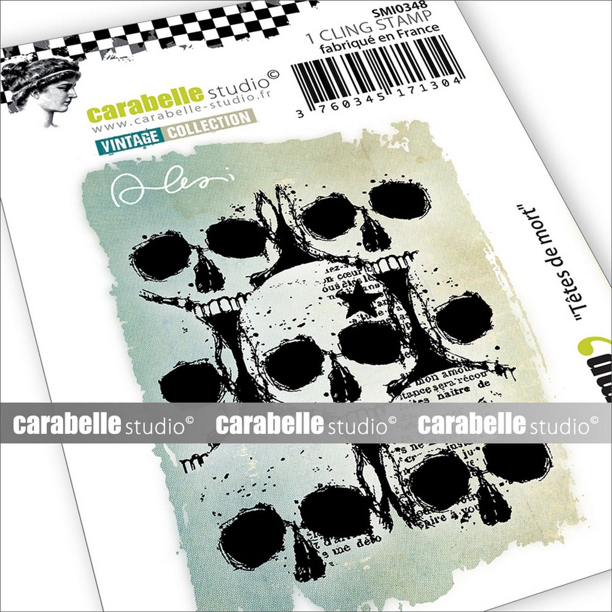 Carabelle Studio Cling Stempel Mini Têtes De Mort