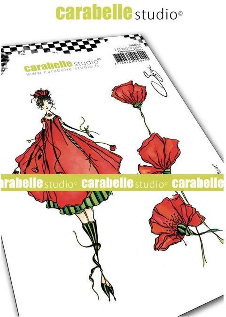 Carabelle Studio Cling stamp A6 La fée Coquelicot by Soizic (SA60515)