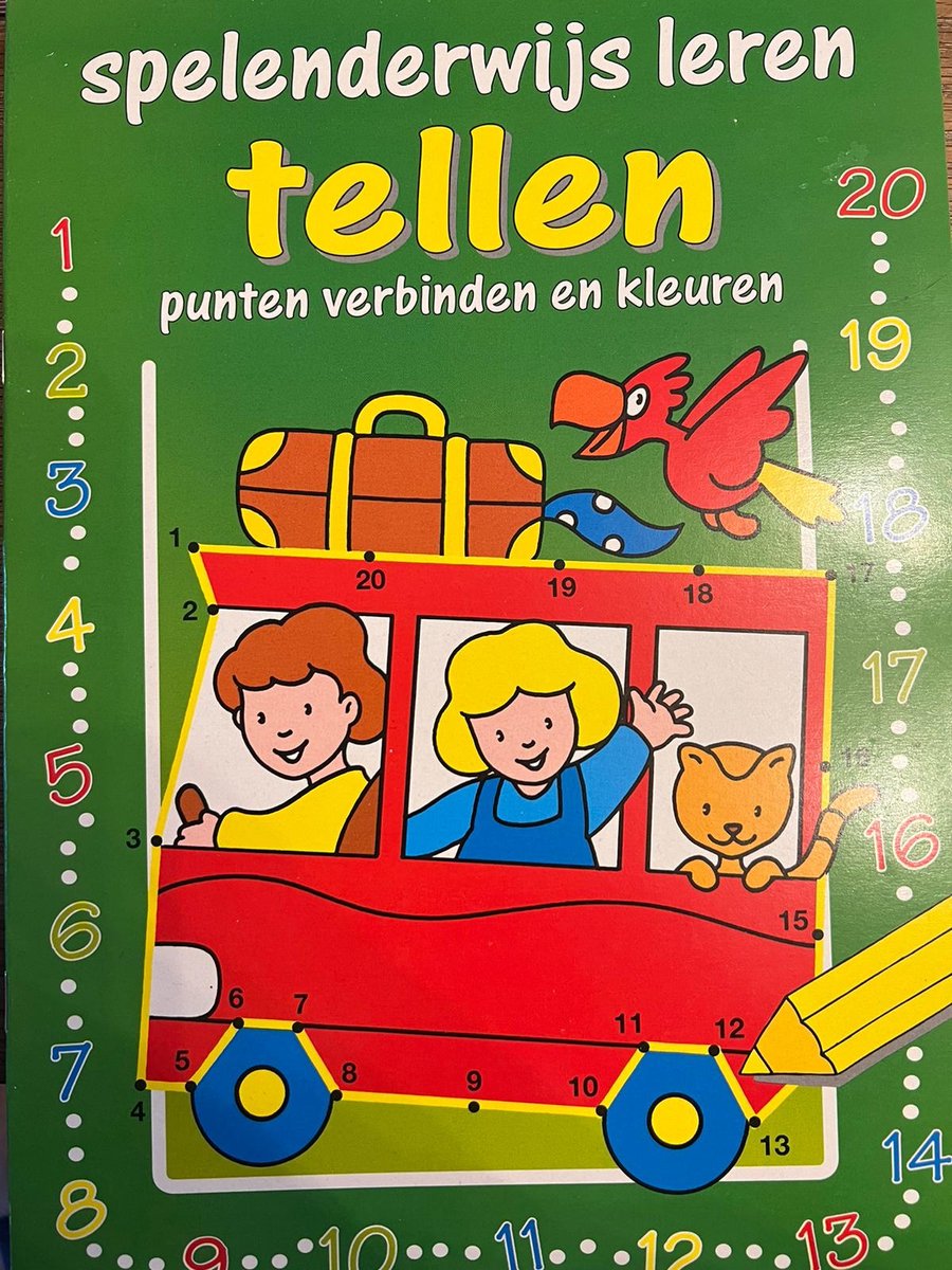 kleurboek tellen spelende wijs leren tellen