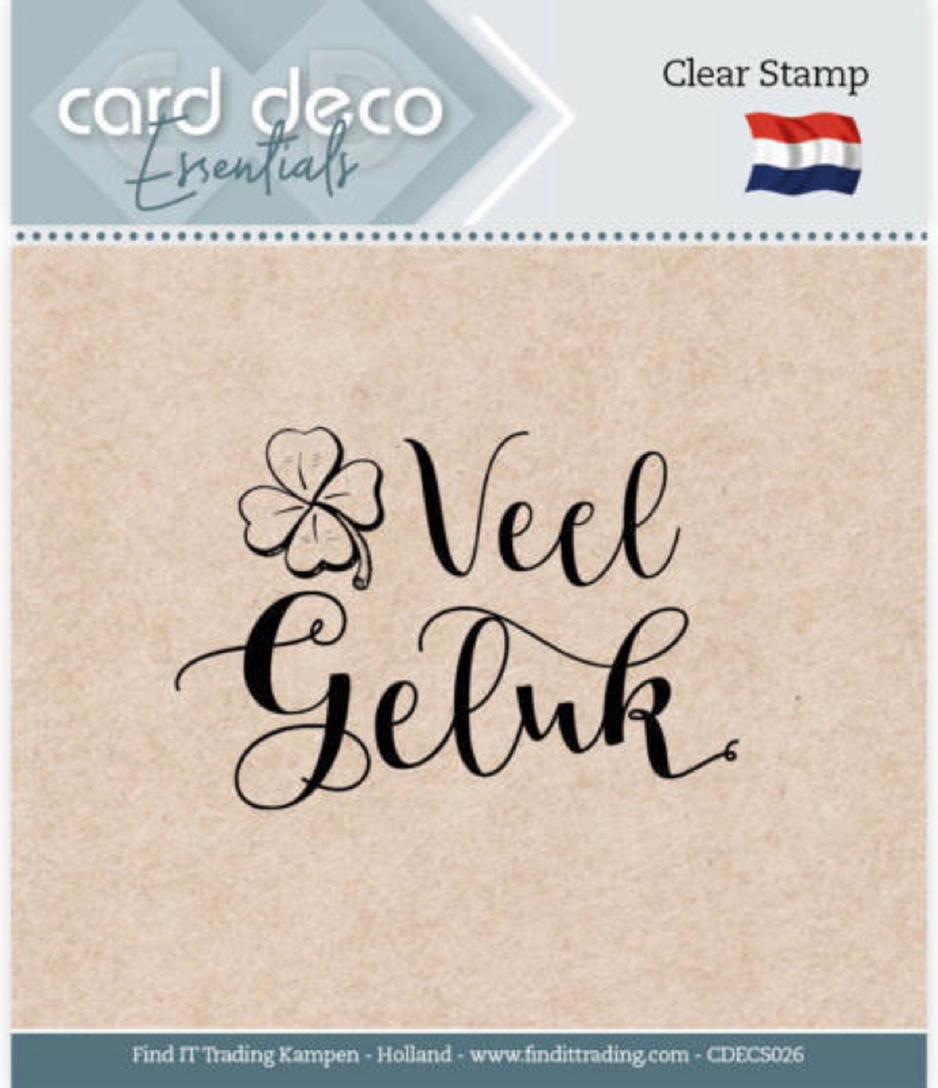 Card deco stempel Veel Geluk – CDECS026