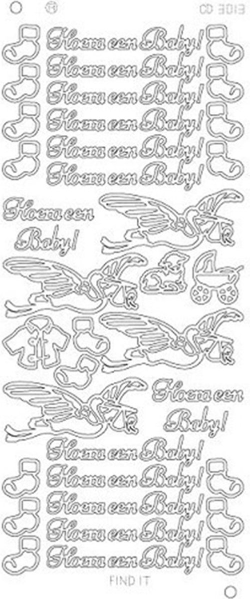 Hoera een baby - Goud