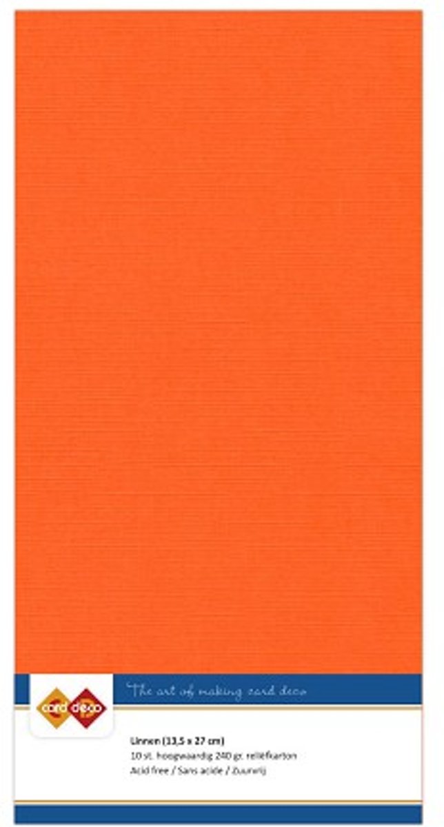 Linnenkarton - Vierkant - Oranje