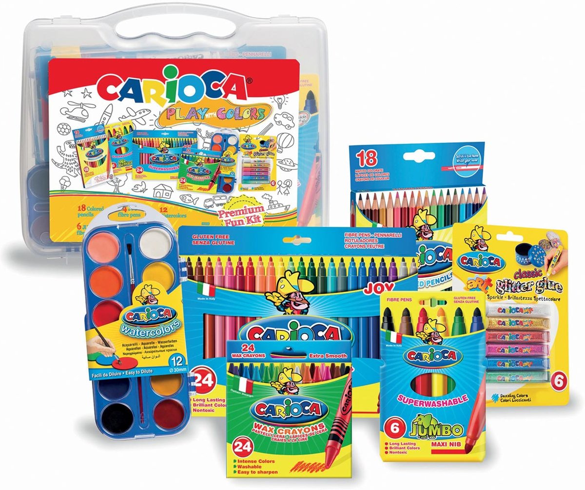 2x Carioca kleurkoffer Play With Colors, 90 stuks