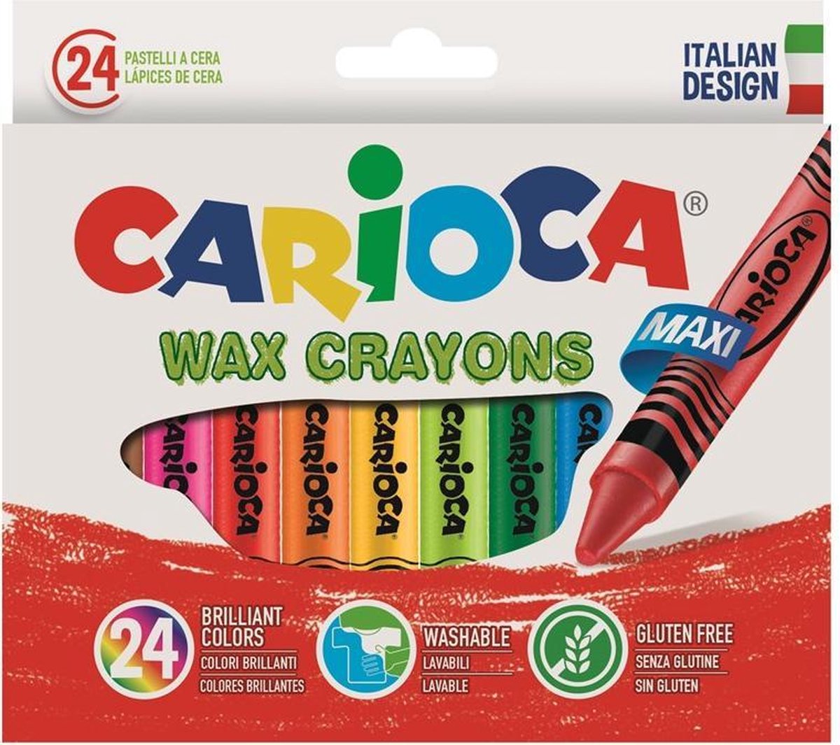 Carioca Maxi waskrijt 24 pcs