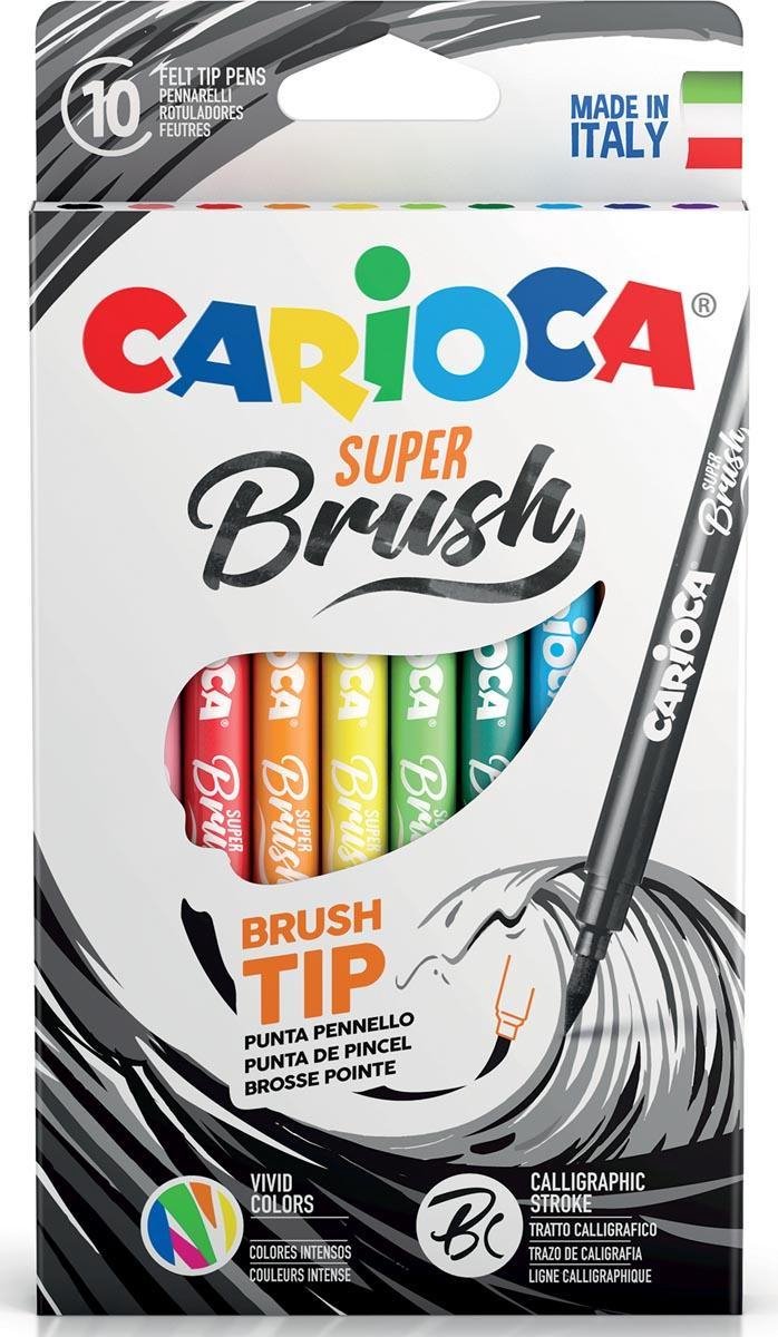 Carioca penseelstift Super Brush, doos van 10 stuks in geassorteerde kleuren