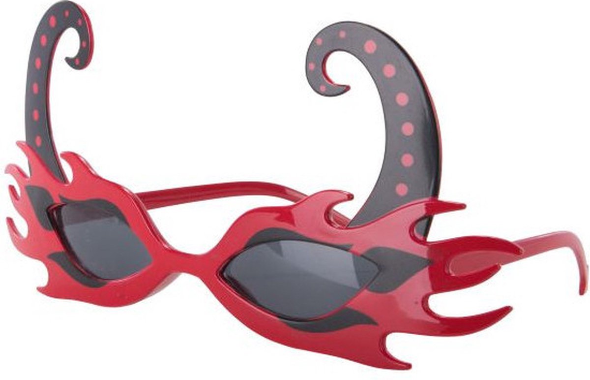   Bril Duivel Dames Rood/zwart One-size