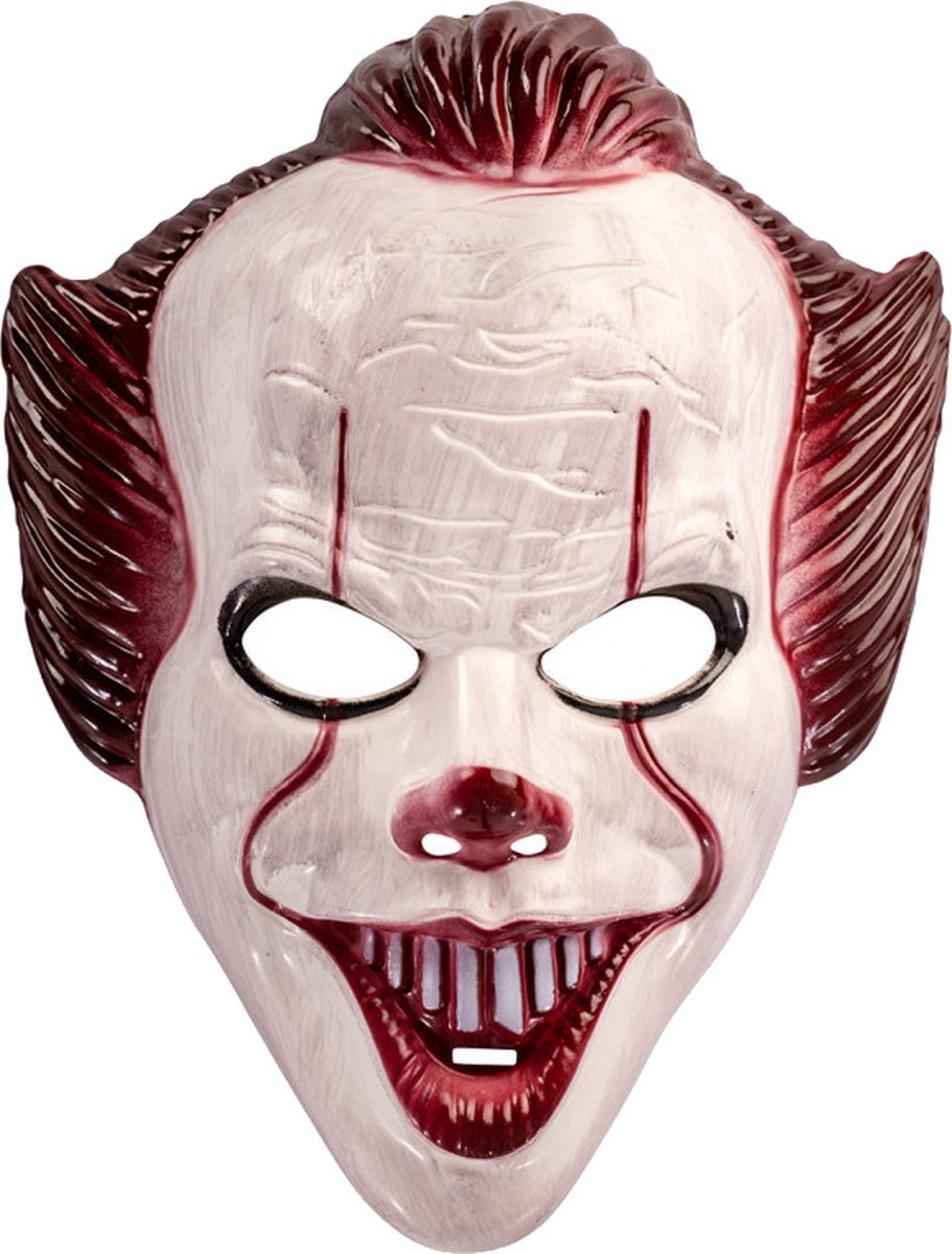 Carnival Toys Clownsmasker Wit/rood One-size