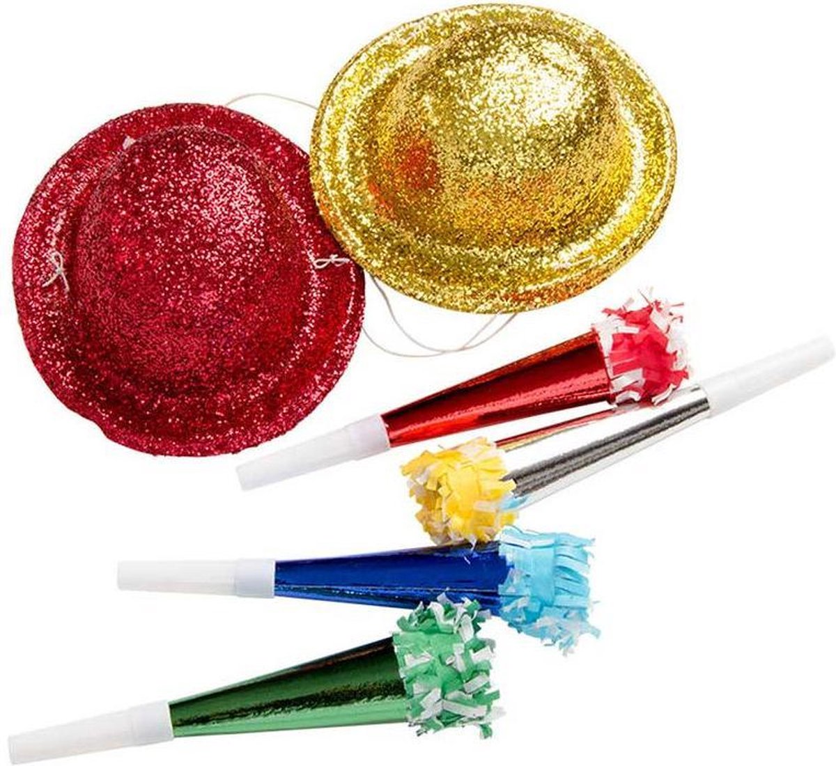 Carnival Toys Feestaccessoires Metallic Rood/geel 8-delig