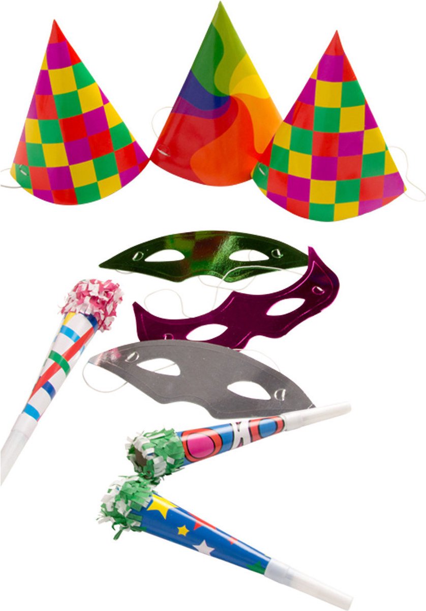 Carnival Toys Feestset Junior Papier/karton 9-delig