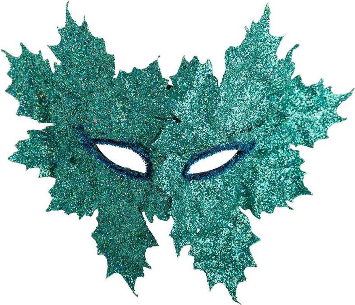 Carnival Toys Half Gezichtsmasker Glitter Turquoise One-size