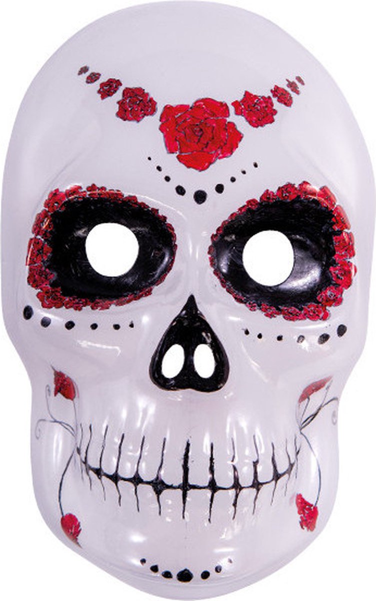 Carnival Toys Masker Día De Los Muertos Dames Transparant/rood