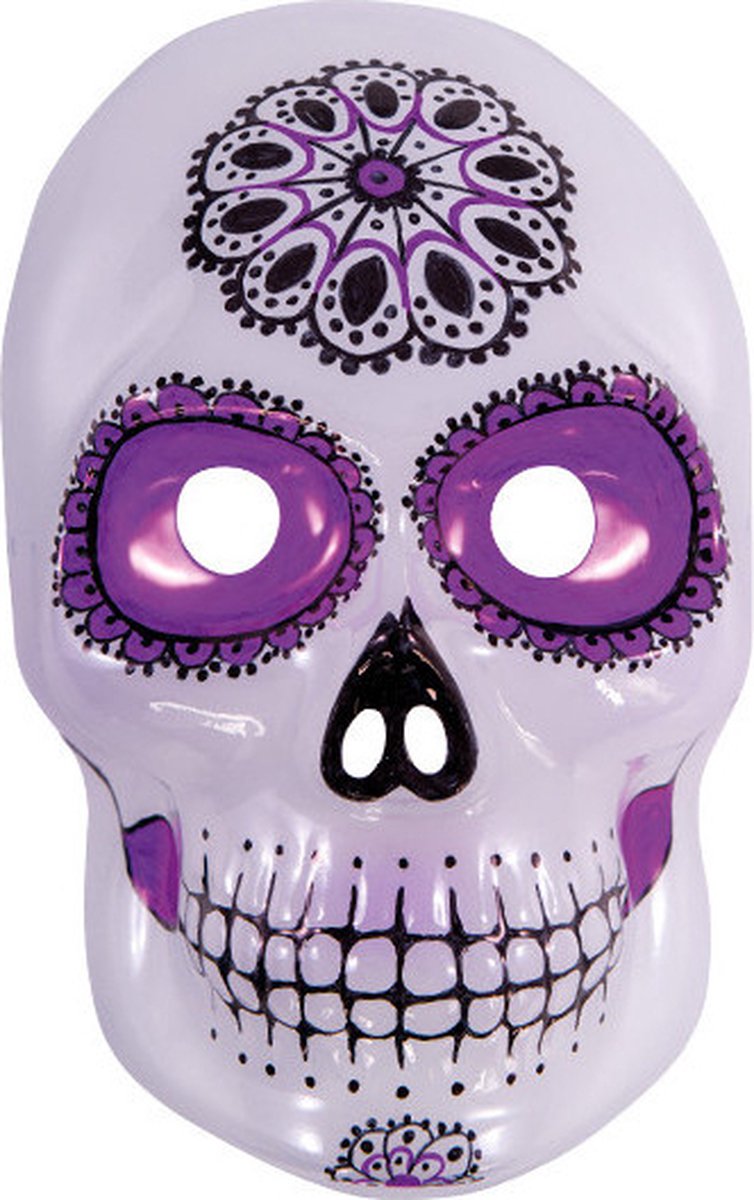 Carnival Toys Masker Día De Los Muertos Dames Transparant/roze