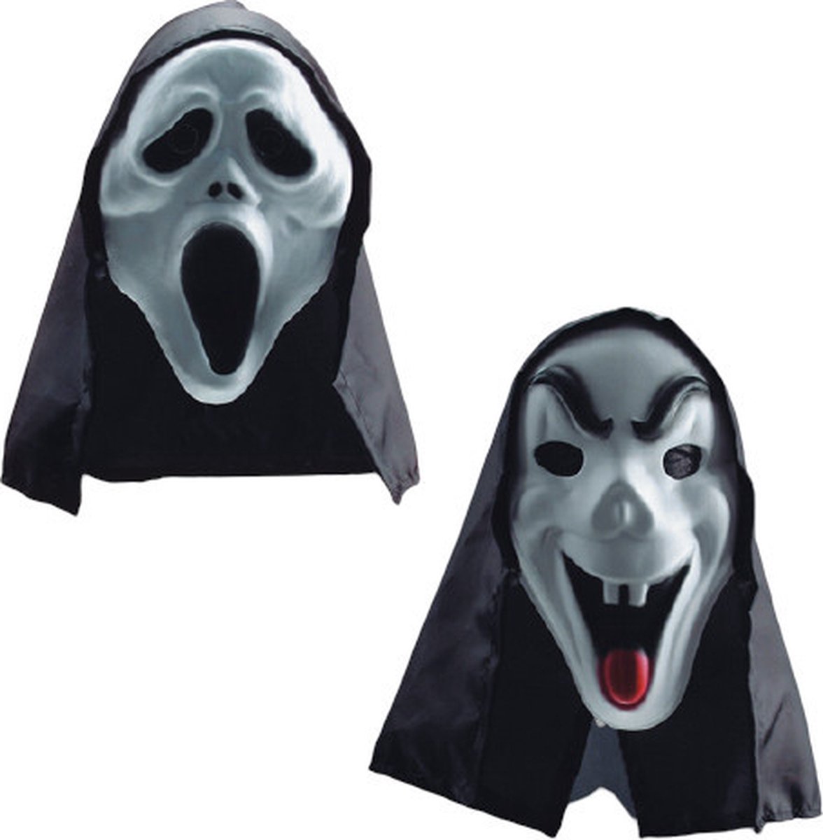 Carnival Toys Masker Spook Eva Zwart/wit One-size