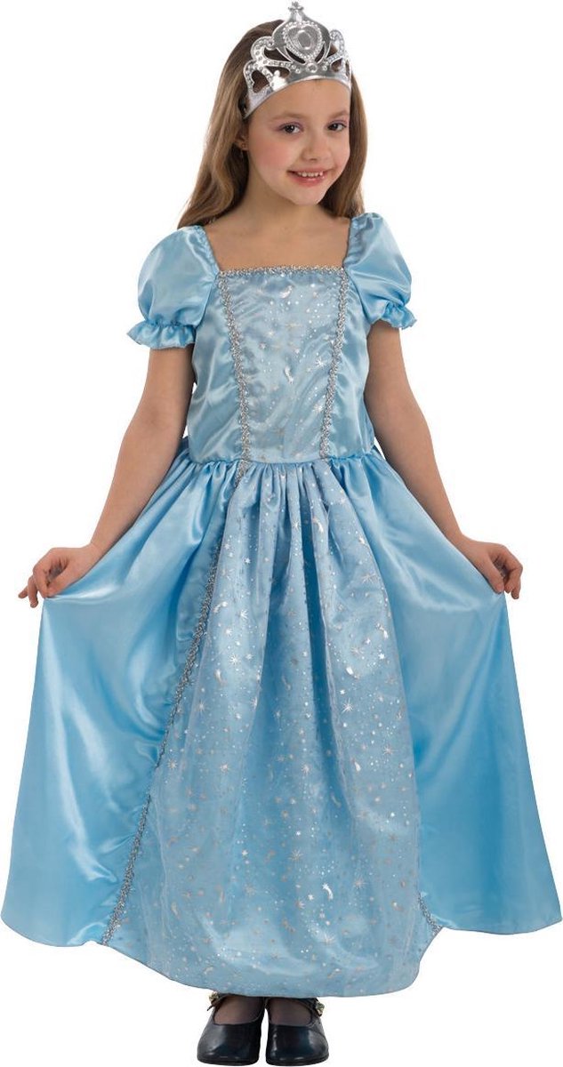 Carnival Toys Prinsessenjurk Meisjes Polyester Blauw Mt 114