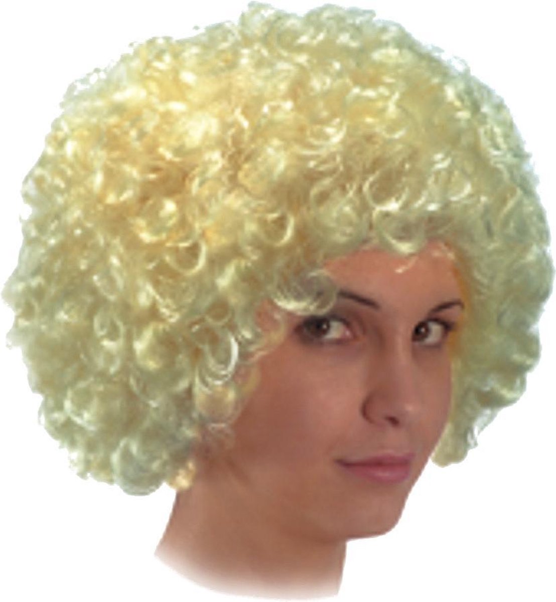 Carnival Toys Pruik Afro 32 Cm Synthetisch Blond One-size